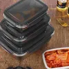 Essgeschirr, isoliert, Bento-Box, Glasbehälter, Edelstahl, für kalten Salat, Servierschüssel, Obst- und Gemüseaufbewahrung, Crisper, Schwarz