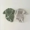 Осенний детский повседневный комбинезон с длинными рукавами для новорожденных девочек, комбинезон с буквенным принтом, комбинезон для маленьких мальчиков, хлопковая одежда для малышей 240116