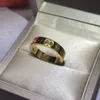 2021 Nya parbandet Rings Gold Rose Platinum Tre färger tillgängliga Fashion Party Bröllop Enkla smycken unisex328z