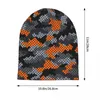 Berets Laranja Militar Camuflagem Bonnet Chapéus Goth Street Skullies Beanies Exército Camo Unisex Tricô Quente Dual-Use Caps