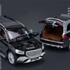 1 24 Maybach GLS GLS600, модель автомобиля из сплава Luxy, моделирование литья под давлением, металлические игрушечные автомобили, модель автомобиля, звук и свет, детская игрушка в подарок 240116