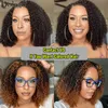 3C 4a Kinky Curly Pleszcze bez włosów ludzkie włosy Sassy Curly Pu Clip Ins for Black Women Dolago Full Head Sets240115