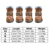 ドッグアパレルウォームペットスノーブーツファッション防水柔らかい冬の靴4PC/セットチワワ用のぬいぐるみ/PUノンスリップ