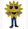 Newest Yellow Sunflower Mascot Costume Top quality Carnival Unisex Outfit Christmas Birthday Outdoor Festival Dress Up Promotional Props Holiday Party Dress