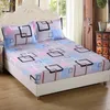 3st Madrass Cover Set med kudde Caster Cartoon Kids Fitted Sheet Elastic Queenking Size Protector Bed 240116