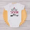 Family Matching Tenues Big Sister Little Brother frères frères et sœurs Matng T-shirts Boys Girls Summer Clothes Tops Bodys BodySuit Bodys Birthday Party Giftfits H240508