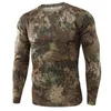 T-shirts de camouflage d'été à séchage rapide Vêtements militaires respirants à manches longues Chasse en plein air Randonnée Camping Chemises d'escalade 240115