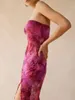 캐주얼 드레스 여성 꽃 메쉬 드레스 여름 칵테일 비치 스트리트웨어 2000 년