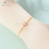 Vendas diretas personalizadas de fábrica novo estilo de moda fina de ouro natural joias redondas pulseira de diamante