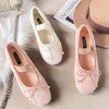 Ballet in Ladies Sandals Flats Women Lolita Casual 외부 Atutmn 패션 슬라이드 나비-매듭 여성 Mary Jane Shoes 2 27 7