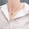 Collier de créateur de luxe mode multifonctionnel femmes titane acier chiffres romains pendentif collier chaîne en or Rose cadeau