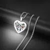 U7 Heart Pendant Necklace Personalized Engraved Stainless Steel Jewelry Friend Family Names Birthstone Gift for Women Girls 240115