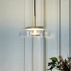 Pendant Lamps Nordic Modern LED Clear Glass Lampshade Simple Bedroom Living Room Foyer Restaurant Bar Stair Corner Lighting