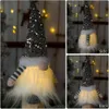 Nouvelles bannières banderoles confettis Gnome de noël poupée sans visage joyeux noël décorations lumineuses pour la maison 2023 ornement de noël cadeaux de noël pour enfants