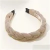 Hårtillbehör Solid Color Veet Braid pannband Korean Tvingar Hårband Girls Cross Knot Bands Fouse For Women Drop Delivery Product OT1SJ