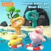 Sand Play Water Fun Children's Cartoon Giraffe Water Gun Blow-Water Small Toy Spray Spray Outdoor Toys Badrum Vatten Game Duck Dinosaur Kids Water Gun