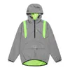 Racing Jackets Men Reflective Cycling Jacket Windproof Hooded Bike Coat For Running Hiking Walking Night Safety Jersey