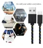 كبل شاحن USB عالي الجودة نايلون Micro USB 1M/2M/3M SYNC SYNC USB Charger Cable لـ Samsung HTC Huawei Xiaomi Tablet Android USB Phone Cables No Package