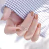 Cluster Rings Evimi Silverfärg Högkvalitativ Cross Open Ring för kvinnor Enkel personlighet Fashion Wedding Birthday Present