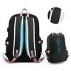 Borsa da scuola per donna a caduta rapida Oxford Zaino impermeabile per ragazza con porta di ricarica USB Mochila De Nailon 240116