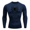 Compression Shirt Men's T-Shirt Long Sleeve Black Top Fitness Sunscreen Second Skin Quick Dry Breathable Casual long T-Shirt 4XL 240115