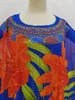 Abbigliamento etnico Abito lungo da donna africano allentato in chiffon Dashiki, colore materiale, trapano completo, con set di due pezzi sottolineati