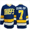 Movie Hanson Brothers Charlestown Chiefs #16 Jack Hanson #17 Steve #18 Jeff Hanson #7 Reggie DUNLOP Shot Hockey Jerseys