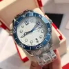 Mens Automatic Mechanical Ceramics Watches 42mm Full 904L rostfritt stål lås Swimming armbandsur Sapphire Luminous Watch Montre de Luxe