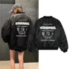 Зимняя бейсбольная куртка Yohji, модный дизайн, брендовая повседневная стеганая куртка с черной спинкой и надписью Yamamoto 240115