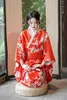 Großhandel Frauen Neue Mode Japanische Kimono Robe Hohe Qualität Seide Satin Druck Lose Pyjamas Damen Lange Bademantel Kleid