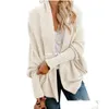 Mulheres Knits Tees Womens Knits Tees Wepbel Wrap Cardigan Sweater Kimono Batwing Malha Slouchy Oversized Drop Delivery Vestuário Wom Dhcbh