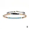 Bracelets 6Pcs Dainty Gold Plated Rainbow Enamel mini eyes Adjustable Chain Slide bracelet Jewelry