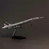 50CM 1/125 Scale Plane Concorde Air France Airline Model Airplane Toy Resin Airfrance Aircraft with Landing Gears Lights 240116