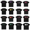 Hip Hop Algodón Diseñador Camisetas para hombres Mujeres V Camisa de gran tamaño Corto Cara sonriente Tendencia Moda Imprimir Sudor Tee Cuello redondo Tops Vintage V4SA