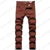 Tasarımcı Kot Pantolon Dizel Denim Kot Moda Trendi Orta Bel Yıkamış İnce Streç Küçük Bacak Pantolon Mens Jeans