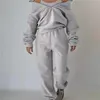 Women Zipper Hooded Tracksuit Sports 2 PCS Sets Sweatshirts Pullover Hoodies Pants Suit Home Sweatpants Trousers Outfits 240115