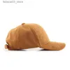 Boll Caps Spring Autumn Corduroy Baseball Caps % Cotton Solid Vintage Unisex Baseball Hat For Women Men Justerbara utomhus Hip Hop Hatts Q240116