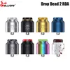 Orijinal Hellvape Drop Dead 2 RDA Çift Bobin Postasız Bina Güverte 24mm Çapı Elektronik Sigara BF Pin Atomizer