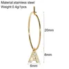 Dangle Earrings Stainless Steel Initial For Women 1pcs Single Gold Color Name A-Z Letter In Korean Fashion