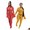 Kadın Trailtsuits 2024 Tasarımcı Y Hollow Out İki Parçalı Set Kadın Kıyafetleri Bahar Uzun Kollu Gömlek ve Falre Pantolon