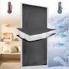 Waterproof Quilted Door Curtain Self-Adhesive Thermal Insulated Window Drapes For Living Room Bedroom Wind Resistant Panels 240115
