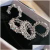 Pierścienie ślubne ins Top Sell Esgin Weddding Pierścienie luksusowa biżuteria 925 Sterling Sier Princess Cut White Topaz CZ Diamond Women zaręczyny DHDV7