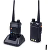 Радио Baofeng Uv5R 5W Walkie Talkie UV 5R 8W Ham FM VHF UHF с наушниками 1800 мАч Аккумулятор Прямая доставка Электроника Телекоммуникации Otovk