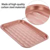 Carbon Steel Barbecue Plate NonStick Frying Grill Pan Portable Rectangle BBQ Baking Tray Outdoor Picnic Tool Cookware 240116