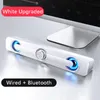 Högtalare trådbundna USB+trådlös Bluetooth -datorhögtalare Bar Stereo Subwoofer Bass Högtalare Surround Sound Box för PC Laptop Phone TV -surfplatta