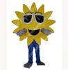 Newest Yellow Sunflower Mascot Costume Top quality Carnival Unisex Outfit Christmas Birthday Outdoor Festival Dress Up Promotional Props Holiday Party Dress