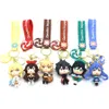 Megan Genshin Impact Silicone Keychains Söt 3D Anime Gaming Kpop Keychains Wholesale Genshin Impact Vision Keychain