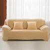 Housses de chaise en velours extensible, housses de canapé en peluche épaisse, coussin lavable, protection de meubles avec fond élastique antidérapant