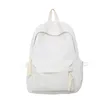 Sacs d'école Sac à dos Cartable Simple Léger Couleur Unie Fermeture Éclair Style Preppy Doux Mignon Mori Fille Rue Mode Sacs À Main Et Sacs À Main