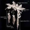 Hair Clips Fashion Champagne Flower Tassel Clip Set Bridal Wedding Party Decorations Po Side Ladies Elegant Accessories